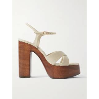 Saint Laurent Bianca 125 platform sandals - beige - EU 35