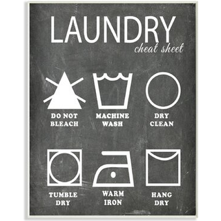 Stupell hjem d? Cor vaskeri snyderi ikoner kridt look v?g plaque art 10 x 0,5 x 15 stolt fremstillet i USA