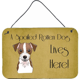 """" Caroline's Treasures BB1450DS812 Jack Russell Terrier forkælet hundeliv her væg eller dør hængende tryk 8 x 12 """" ""multicolor"" ""