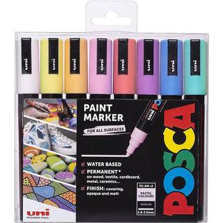 Posca Uni Marker Pastel No 2 - 8 vandbaserede tuscher til alle overflader