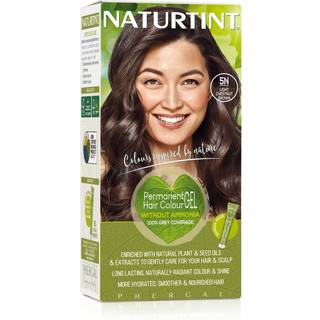 Naturtint permanent hårfarve 5n let kastanjebrun (pakke med 1) ammoniak gratis vegansk grusomhed gratis op til 100% grå dækning langvarige result