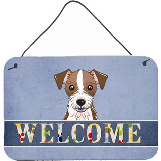 """" Caroline's Treasures BB1388DS812 Jack Russell Terrier Welcome Wall eller Door Hanging Prints 8 X 12 """" ""Multicolor"" ""