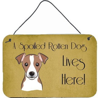 """" Caroline's Treasures BB1508DS812 Jack Russell Terrier forkælet hundeliv her væg eller dør hængende tryk 8 x 12 """" ""multicolor"" ""