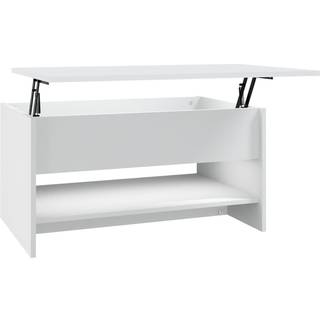 Sofabord 80X50X40 Cm Konstrueret Træ - Hvid