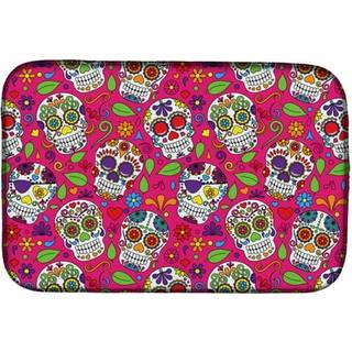 """" Caroline's Treasures Day of the Dead Pink Dish Drying Mat 14 """" """" X 21 """" """" """"