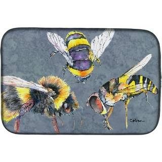 """" Caroline's Treasures Bees Times Three Dish Drying Mat 14 X 21 Multicolor """"