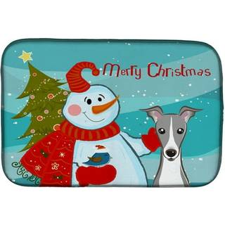 """" Caroline's Treasures BB1856DDM Dish Drying Mat 14 """" """" X 21 """" ""Snowman"" ""