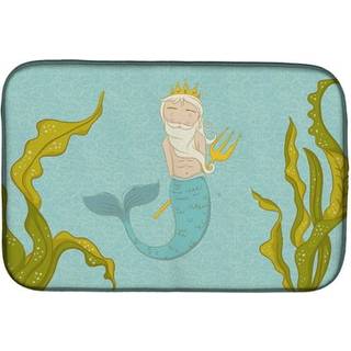 """" Caroline's Treasures Neptune Merman Dish Drying Mat 14 """" """" X 21 """" """" Multicolor """"
