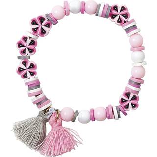 Mini Perlen Armband Set rosa-grau