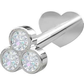 Piercing smykker - Pierce52 ørestik i sølv med 3 zirkonia