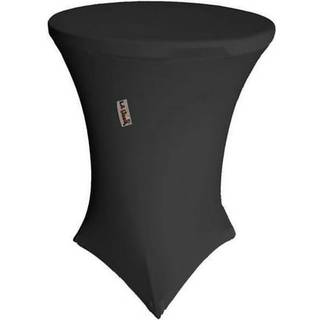 La Linen Round Spandex Cover til Cocktail Highboy Tabel 32-tommer Runde 42-tommer h?j sort sort