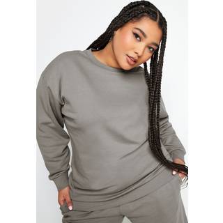 Yours Curve Yours Curve Grey Black Sweatshirt