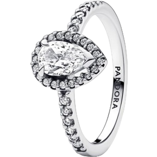 Pandora 192835C01 Damen Silberring Funkelnde Birne mit Heiligenschein
