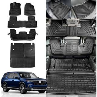 Rongtaod -gulvmåtter kompatible med 2023 2024 2025 Honda Pilot Trunk Liner Cargo Liner Cargo Mat Back Seat Cover Protector Pilot Tilbehør (bagage