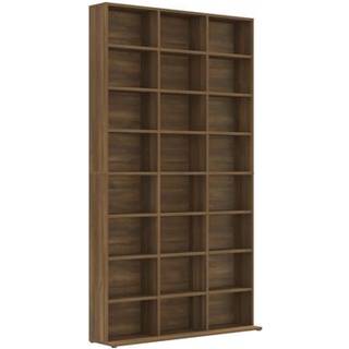 Cd-Reol 102X16X177,5 Cm Konstrueret Træ - Brun eg / 104 x 23 x 177.5 cm