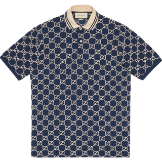 Gucci - Logo-Embroidered Cotton-Blend Piqué Polo Shirt - Men - Blue - S