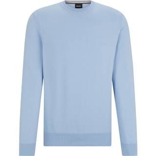 BOSS Black Herren Pullover blau unifarben