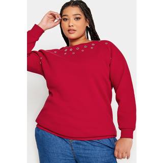 Yours Curve Eyelet Detailed SweatshirtEU 46 (UK 18)