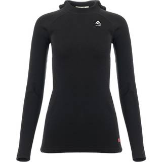 Aclima Warmwool Hoodsweater V9 Women, black-XS