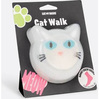 Eat My Socks - Cat Walk - Strømper - Hvid - One size