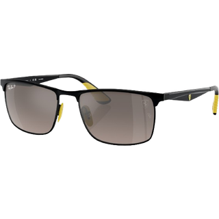 Ray - Ban Unisex RB3726M F0885J Solbriller Metal Sort Grå Firkantet Polariseret Spejl