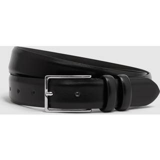Reiss Reiss Black Dante Smooth Leather Belt