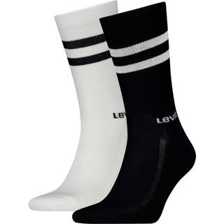 Levis 2-pak Regular Cut Stripe Socks - Black/White - Str 43/46 * Kampagne *
