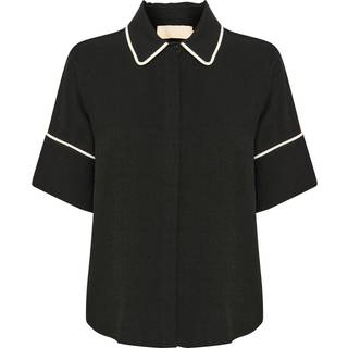 Soaked In Luxury Slguilia Shirt Ss Bluser 30407391 Black (LARGE)