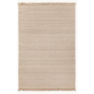 Håndvævet uldtæppe Lars med frynser