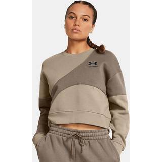 Sweatshirt Under Armour Essential Fleece Crop Crew-BRN 1382721-200 Størrelse XL