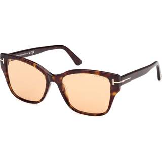 TOM FORD Kvinde FT1108 ELSA 52E Solbriller Acetat Havana Brun Sommerfugl Fotokromatisk