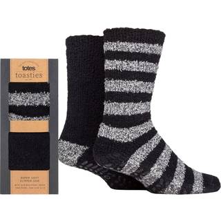 Totes Totes Black Mens Supersoft Twin Pack Socks