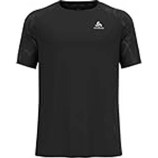 Odlo Essential Print T-shirt Crew Neck S - Sort, Reflekterende & Åndbar Herre Løbetrøje