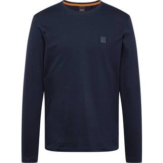 T-shirt med lange ærmer i bomuld med vævet logomærke