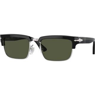 Persol Unisex PO3354S 95/31 Solbriller Acetat Sort Grøn Firkantet Normal