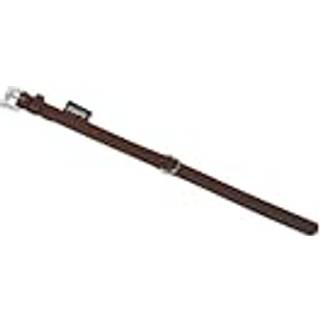 Læderhalsbånd SOUTH - M: 47 cm (38-44 cm) - 22/25 mm - Brun