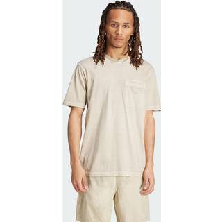 Trefoil Essentials + Dye Pocket T-shirt - Putty Grey - XS