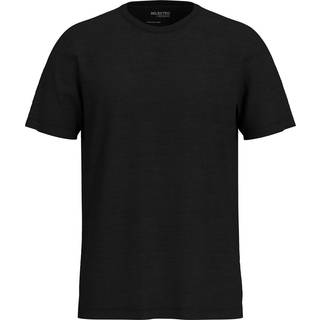 Selected kortærmet t-shirt, økologisk bomuld, i sort til herre.