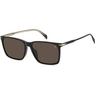 DAVID BECKHAM Mand DB 1145/G/S 807/IR Solbriller Acetat Sort Grå Firkantet