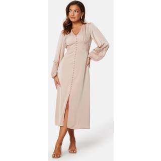 Bubbleroom Occasion  Satin Midi Dress Champagne XS