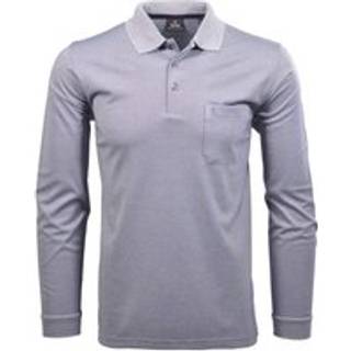 RAGMAN Herren Polo-Shirt blau meliert