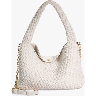 Dune London Dune London White Large Deliberate Woven Slouch Bag