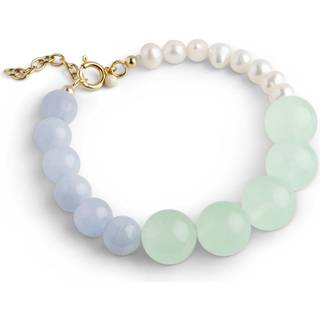 Enamel Copenhagen - Yara armbånd - Light Green/Light Blue/Pearls