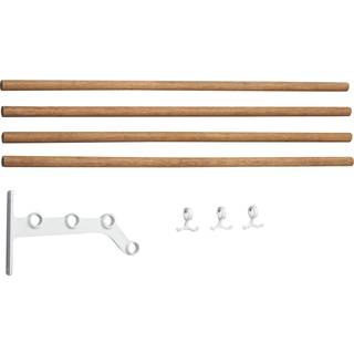 Essem Design Nostalgi 291 tilbygget hattehylde 100 cm Bambus/Hvid