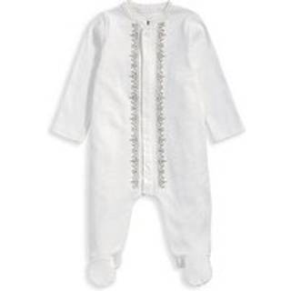 Mamas & Papas Drenge Eid Broderet 100% Bomuld Hvid Sparkedragt9 - 12 måneder (74 - 80cm)