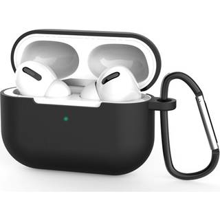 Silikoneskal med krog til Airpods Pro, Svart