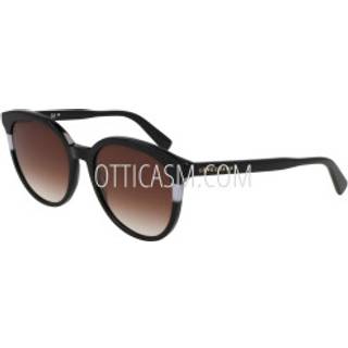 Longchamp LO752S 001 55 Solbriller Kvinder Black - Black White Laminate - 55mm