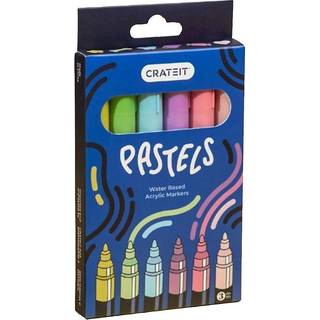 Pastel Tuscher Crateit | 3mm — 6 stk.