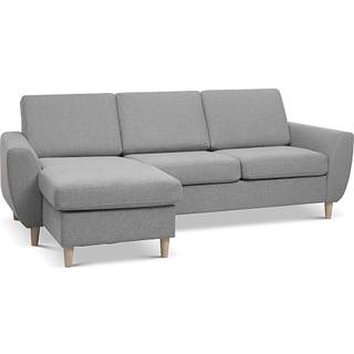 Madrid Nordic vendbar sofa m. chaiselong - lysegrå