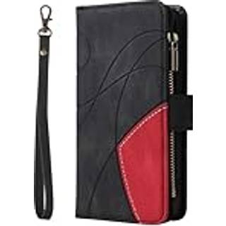 KT Wallet Case til Xiaomi Redmi 13C - Sort-Rød